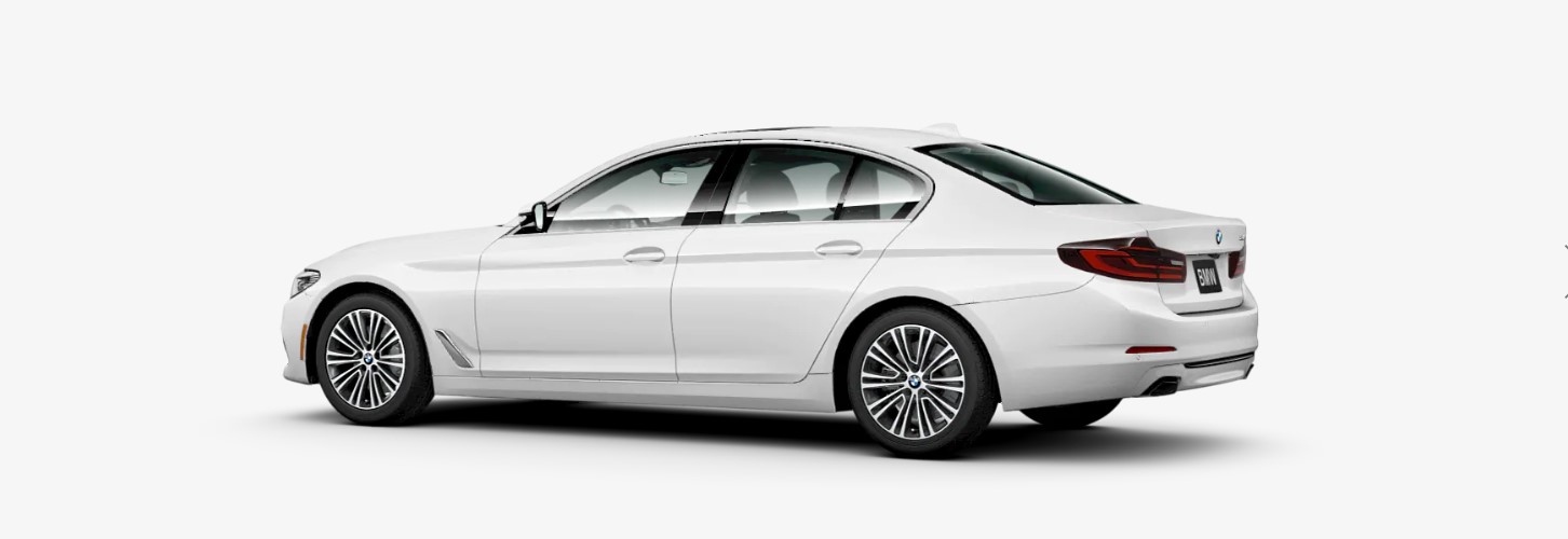 2019 BMW 540i Sedan Rear White Exterior 2019 BMW 540i Sedan Rear White Exterior